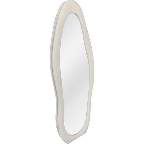 Specchio organico in velluto - L. 60 x H. 160 - Crema - LAVINA (1/5)