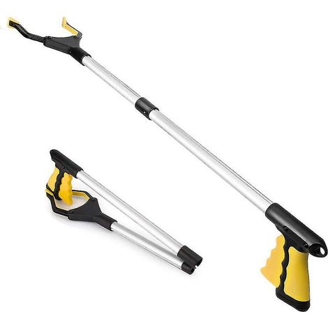 Pince à déchets pour adultes, ramassage pliable 81 cm, outil de préhension longue portée, pique-ordure pour personnes âgées ou à mobilité réduite, pince télescopique légère (1/5)