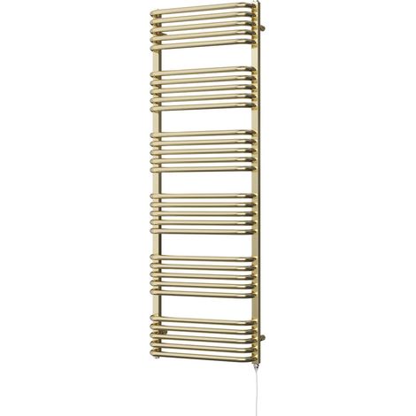Crossmoor - Polished Brass Electric Towel Rail H1533mm x W500mm 700w Standard (1/2)