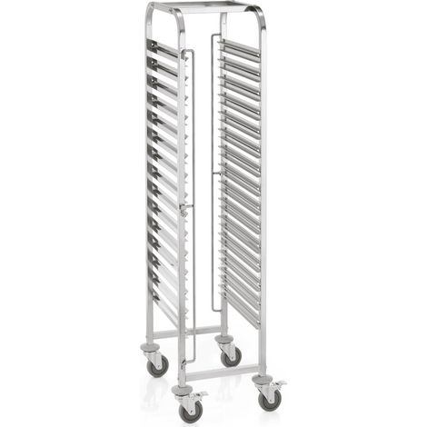 Chariot à glissières 55 x 38 x 171 cm GN 1/1 15 bacs ou 30 plateaux inox CANTINA - Was Germany (1/2)