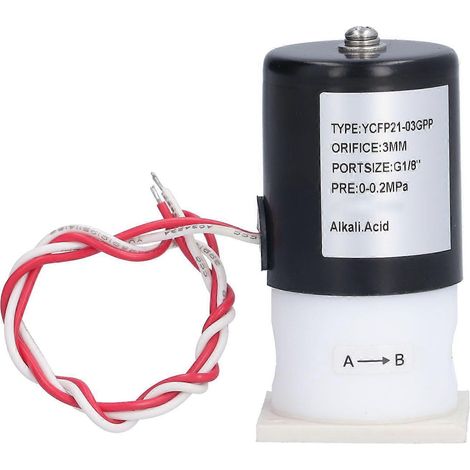 Électrovanne CC/CA à dissipation thermique, résistante aux acides et aux bases fortes, pour l'industrie, 220 V CA (1/5)