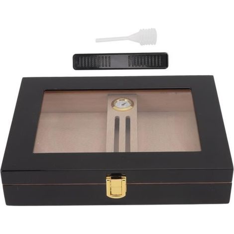 Zigarrenkiste, Zigarrenhumidor, Hochwertiger Zigarrenhumidor aus Zedernholz, Tragbar, Konstante Luftfeuchtigkeit (1/4)