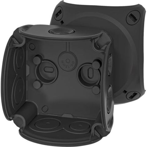 HENSEL DK 0100 B BOÎTE DE DÉRIVATION DE CÂBLES JUSQU'À 2,5 MM² SANS PINCE IP66 NOIR