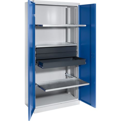eurokraft pro, Armoire d'atelier, largeur 950 mm, 3 tablettes