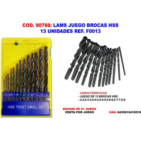 Set di punte HSS LAMS 13 unità F0013