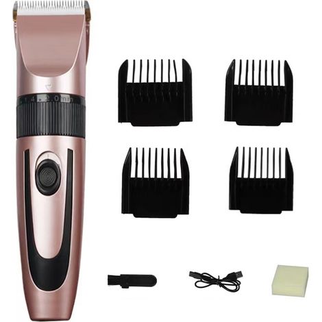 Tondeuse À Cheveux - Lame En Céramique Auto-Affûtée - Sans Fil Rechargeable - Autonomie 160 Min - 4 Peignes Réglables 3 6 9 12 Mm - 1 Pièce