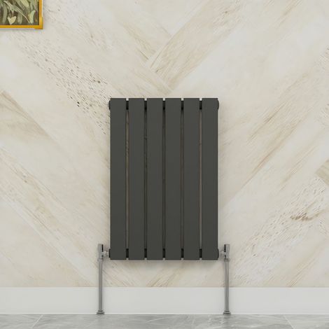SKY Bathroom 600x408mm Single Anthracite Horizontal Flat Panel Radiator Designer Central Heating Radiator