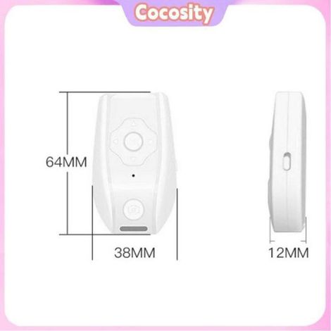 Cocosity Kabellose Kamera-Fernbedienung mit Seitenumblätterfunktion, USB-aufladbar, kein Smartphone erforderlich, Weiß (1/5)