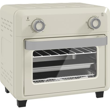 Mini four à convection 10L 2-en-1 inox 1000W, température 80-230°C écran tactile minuterie éclairage intérieur