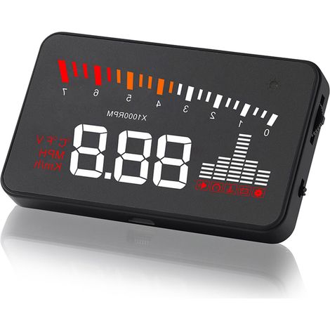 Affichage Tête Haute X5 3,5 Pouces Universel HUD OBD2 avec Système d'Alarme (1/5)