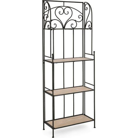 Libreria pieghevole a 4 scaffali Guenda YES - Nero