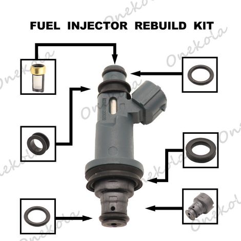 Fuel injector repair kit, seal and filter compatible with Toyota Camry MCV36 1MZ 23250-20020 (1/2)