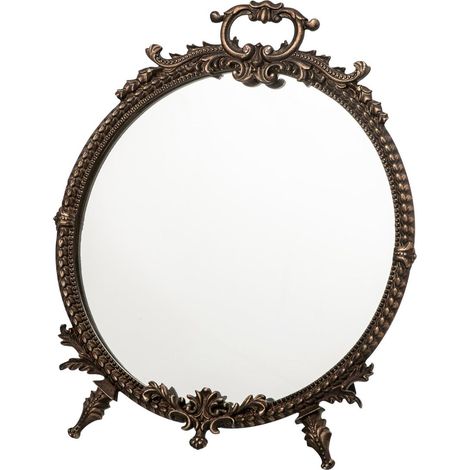 Miroir sur Pied Baroque "Tod" 29cm Bronze (1/3)
