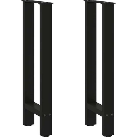 Console Table Legs Black 2 pcs 28x(72-73) cm Steel vidaXL (1/5)