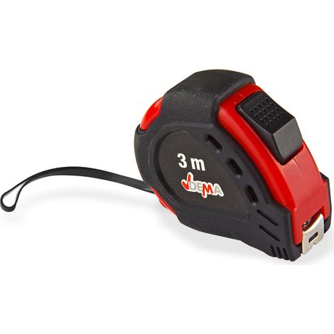 Maßband Bandmaß Rollmaßband 3 m Self-Locking Rollenmaßband Messband mit Magnet (1/2)