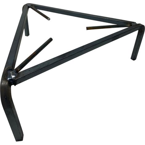 TREPPIEDE TRIANGOLARE CAMINO FUOCO BARBECUE GRIGLIA CM 18X18X18 H. 8 CM