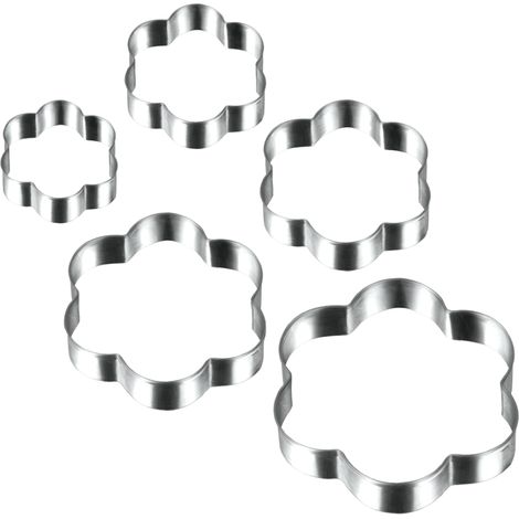Set 5 formine inox taglia biscotti fiore - metaltex (1/2)