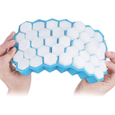 2 Bacs à glaçons, Silicone alimentaire, Flexible sans BPA, Couvercle anti-déversement, Pour boissons fraîches (1/5)