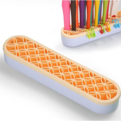 Porte-crochets - Boîtes de rangement - Étagère de rangement - Boîtes de rangement pour cosmétiques - Jaune - Silicone Jaune (1/5)
