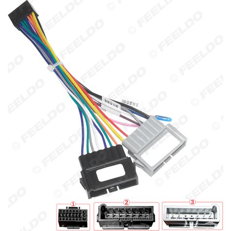 Compatible with Jeep Grand Cherokee 1998-2004 audio/video modification cable, 16-pin power cable for Android devices (1/5)
