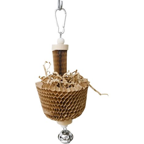 Chewing Toys - Natural Paper Bird Shredding Toy Cage Hanging Entertainment Toyy Beak Grinding Chew Toyy, Destructible Bird Toy for Cage Decoration and Play