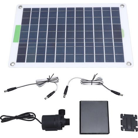 Ortviai Pompe à eau solaire 100 W avec panneau monocristallin, réservoir d'énergie intégré et hauteur de refoulement de 5 m (1/5)