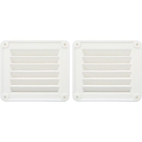 2 pièces Bouche d'aération latérale rectangulaire blanche pour évacuation d'air (1/5)