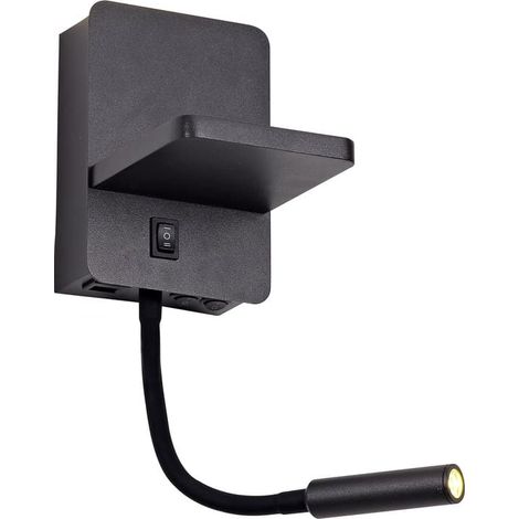 Lampada da parete LED Rob2 5W+3W USB e caricabatteria wireless (1/5)