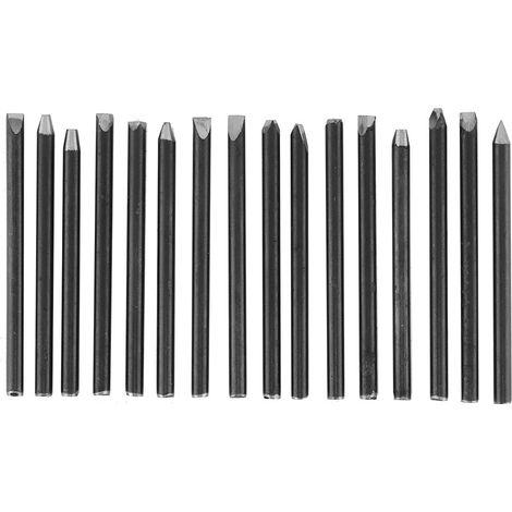 Kit d'outils de sculpture pour bijoux avec burins et équipement de traitement (16 pièces) (1/5)