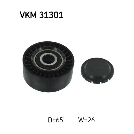 Poulie renvoi/transmission, courroie trapézoïdale à nervures SKF VKM 31301 AUDI