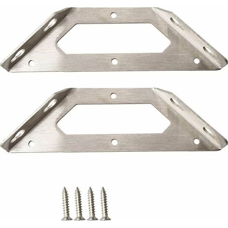 Ulisem Wandregalhalterung, 2 Stück Metallregalhalterung 14,5 cm Wandregalstütze, Edelstahl-Wandhalterung Regalhalterungen mit Schrauben (1/5)
