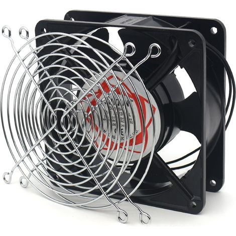 Ventilatore assiale per cassetta camino, inseribile, resistente alle alte temperature, con pale in metallo, silenzioso e universale. 120 x 120 x 38 mm (1/3)