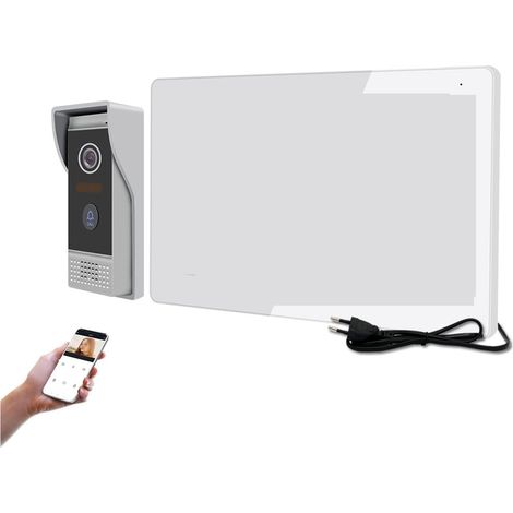 Caméra de sécurité sans fil avec sonnette vidéo Tuya 1080P WiFI interphone vidéo intelligent système d'interphone vidéo appartement Villa AHD FHD 1080P sonnette vidéo plein écran tactile Installation (1/5)