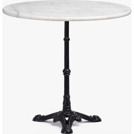Sklum – Table de bar en marbre 72cm – Fer de haute qualité – Design parisien – Plateau en marbre unique – Pour intérieur et extérieur (1/5)