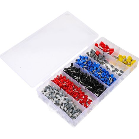 1200 pièces Kit de Cosses Isolées Cuivre pour Câbles Électriques Assortiment de Cosses Pré-isolées Serties pour Connecteurs et Bornes Électriques Adapté Automobile et Industrie (1/5)