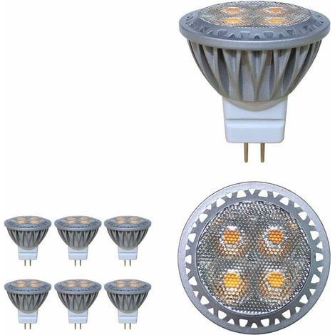 ampoule LED MR11 GU4 spot 3 W 12 volts Super Bright égal à ampoule halogène 35 W 280LM 30 ° Angle de faisceau Blanc froid 6000K Lot de 6 unités [Classe énergétique A+] (1/4)