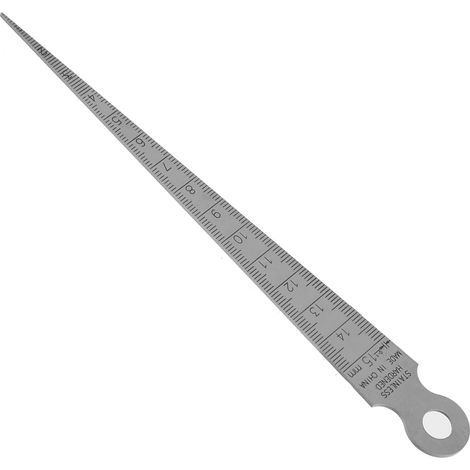 Schweißnahtlehre aus Edelstahl, Spalt- und Lochmesslineal, 1–15 mm, Schweißnahtprüfwerkzeug (1/5)