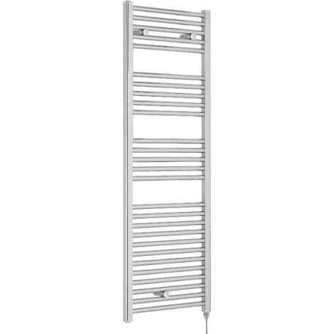 Nuie 1375mm x 480mm Chrome Electric Round Ladder Rail - MTY152 (1/4)