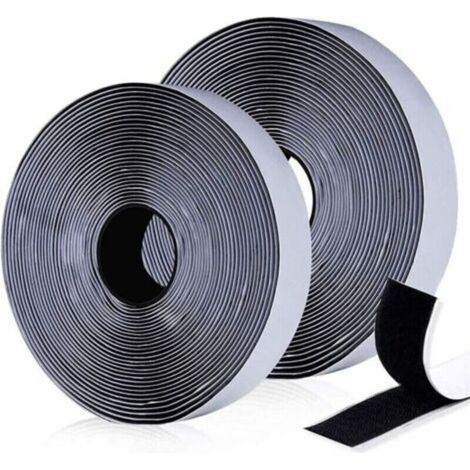 Scratch Autocollant, Bandes Auto-agrippantes Auto-Adhésives,10 m x 20 mm Rubans Adhésifs Bande Ruban Scratch Hook Loop Autoadhésif pour Cadres Photos Installation, Bricolage, Moustiquaire Fenetre