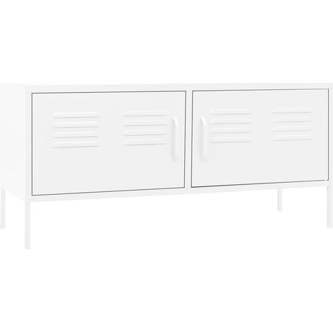 Maison Exclusive - TV-Schrank Weiß 105x35x50 cm Stahl