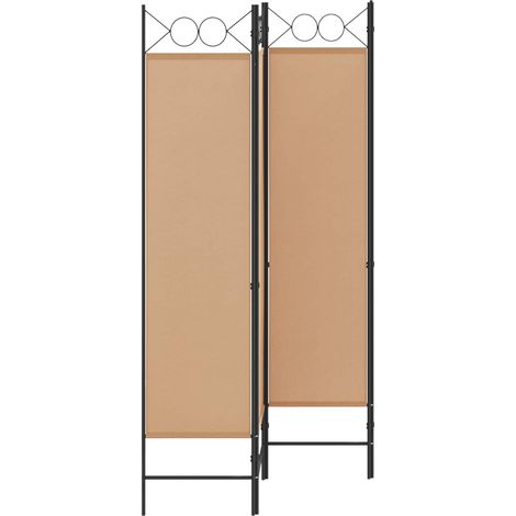 vidaXL 4-Panel Room Divider Beige 160 x 180 cm Fabric