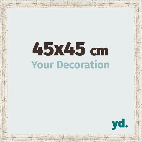 yd. - Cadre photo 45x45 - Blanc Vintage - MDF - Bologna (1/5)