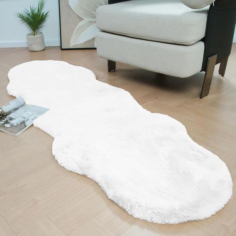 1 Tapis Fausse Fourrure 60x180 cm Doux Moelleux Lavable Salon Chambre Bureau (1/5)