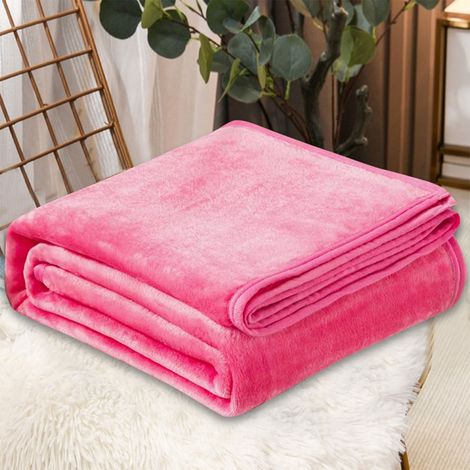 Couverture Polaire - 180 x 200 cm - Velours Corail - Usage Intérieur Extérieur - Pour Lit Canapé ou Jambes en Avion - 1 Pièce (1/5)