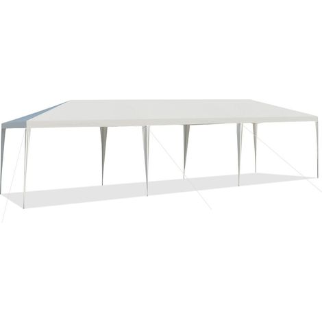 Carpa para fiestas gazebo exterior impermeable de 3 m x 9 m blanco