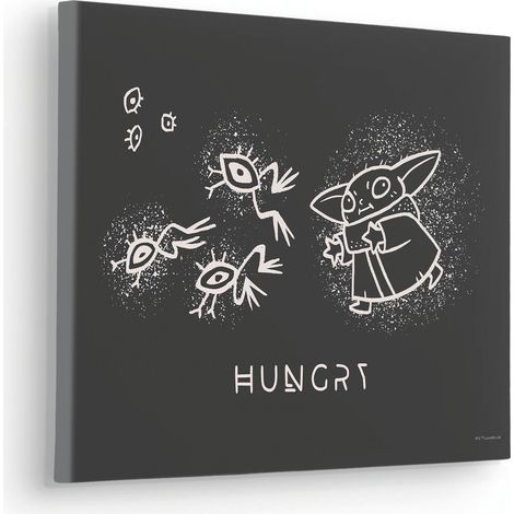 Komar Canvasbild Star Wars The Mandalorian Grogu Snackin' - 30 x 40 cm - Bild auf Keilrahmen - für Kinderzimmer (1/2)