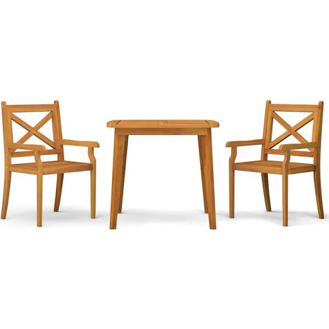 Maison Exclusive - 3dílný zahradní jídelní set masivní akáciové dřevo (1/5)