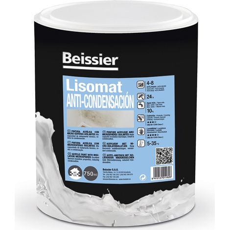 Beissier – Peinture isolante anti-condensation 750ml – Barrière thermique – Prévient moisissures et humidité – Application facile (1/2)