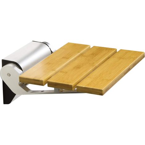 Siège de douche pliant en bambou (1/5)
