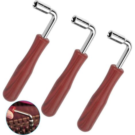 Clé d'Accord 3 Pcs Marteau d'Accordeur en Forme L pour Piano Outil de Réglage Clé d'Accordage Professionnelle pour Accorder Piano (1/5)